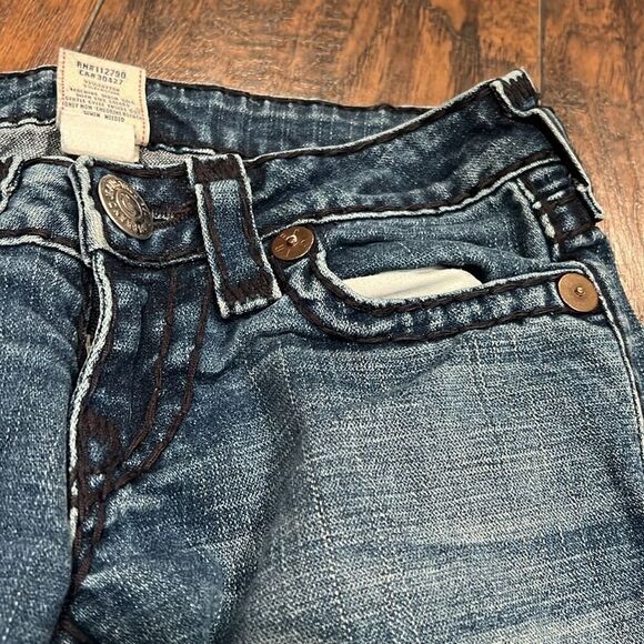 True Religion made in USA Johnny super t size 24 by 33 jeans chunky stitching - Picture 4 of 11